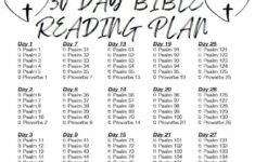 30 Day Bible Reading Plan – Psalms And Proverbs – Etsy with regard to Printable 30 Day Bible Reading Plan