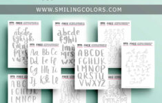 30+ Free Lettering Worksheets: Print & Start Practicing! inside Free Printable Hand Lettering Worksheets