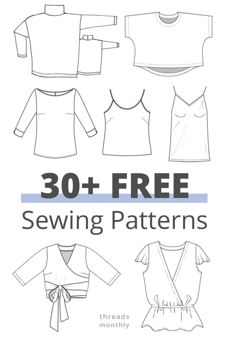 30 Free Sewing Patterns For Tops (Women) | Inc. Plus Size | T inside Printable Free Blouse Patterns