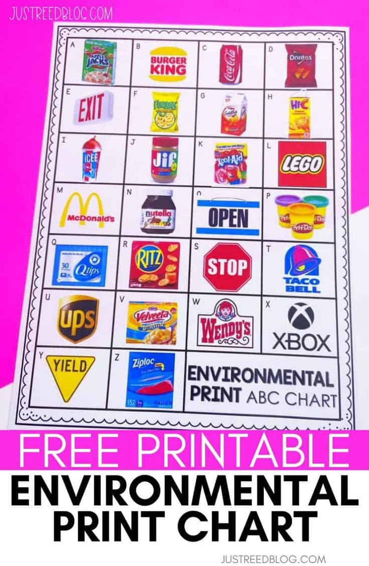 30+ Of The Best Environmental Print Activities - Just Reed &amp;amp; Play regarding Environmental Print Free Printables