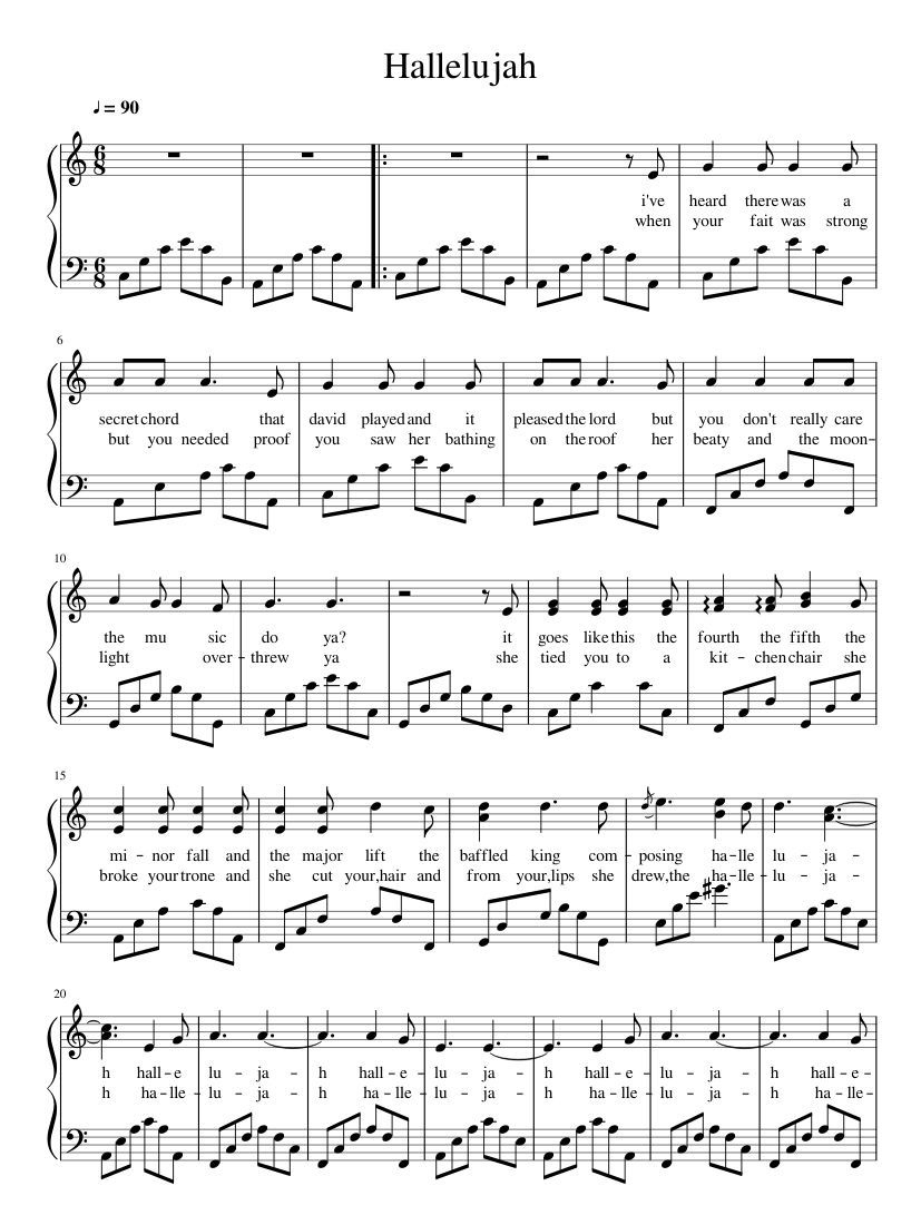 39 Sheet Music Ideas | Sheet Music, Piano Sheet Music, Music with Hallelujah Sheet Music For Piano Free Printable