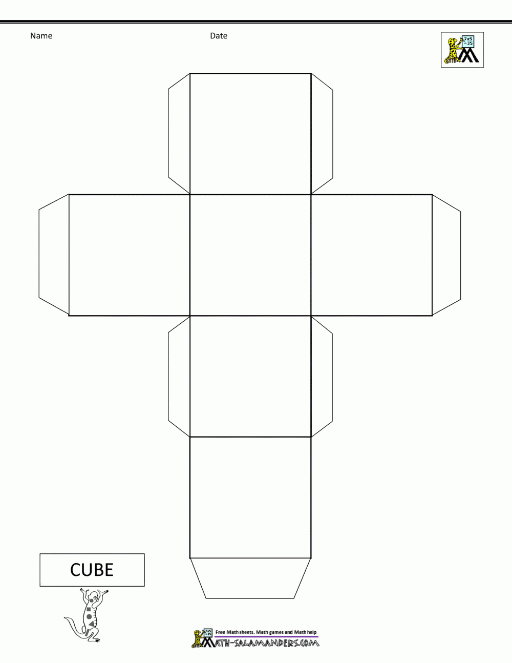 3D Geometric Shapes - Nets for Free Printable Nets Of 3D Shapes
