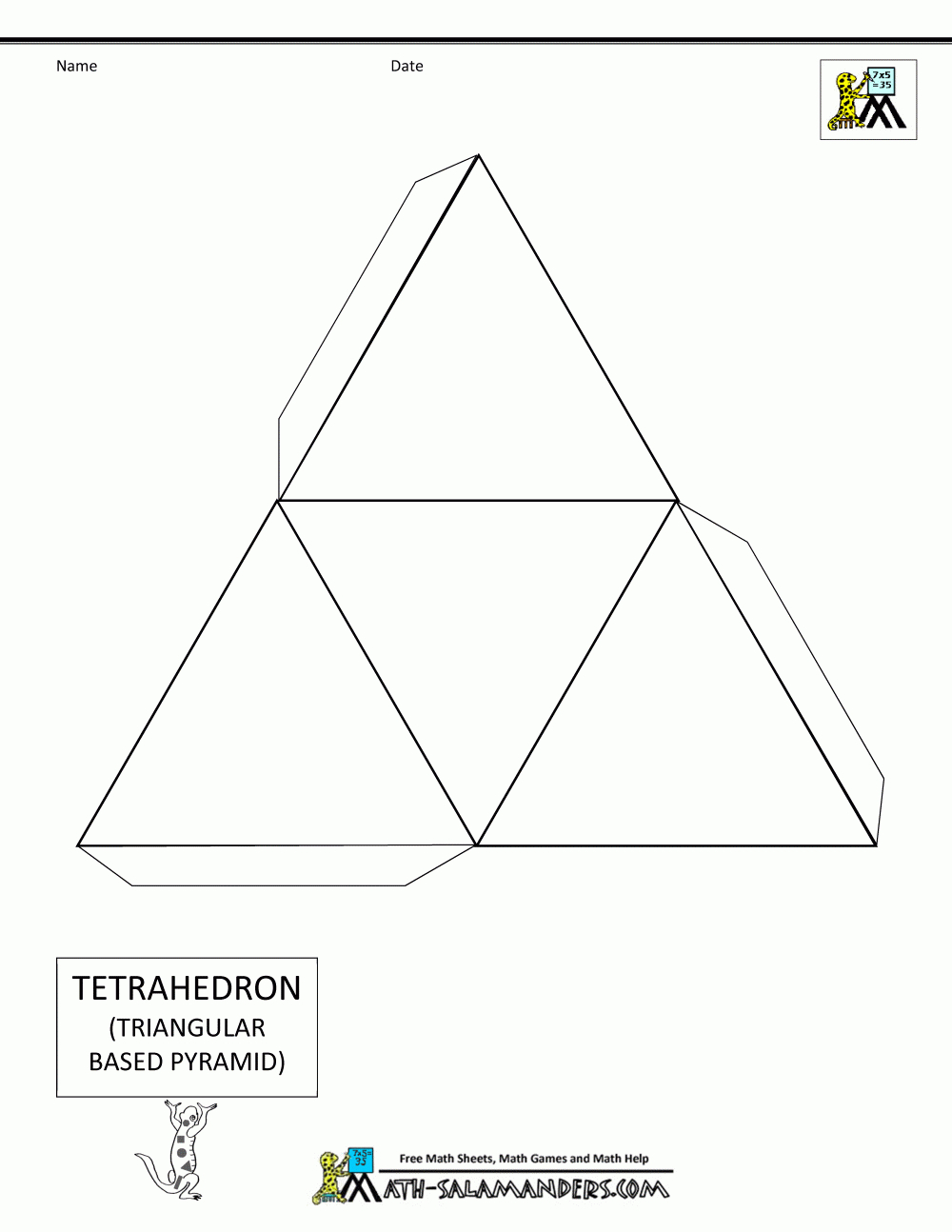 3D Geometric Shapes - Nets inside Free Printable Nets of 3d Shapes
