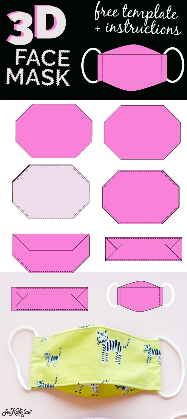 3D Mask Template - The Most Comfortable Face Mask for Free Printable 3d Face Mask Pattern