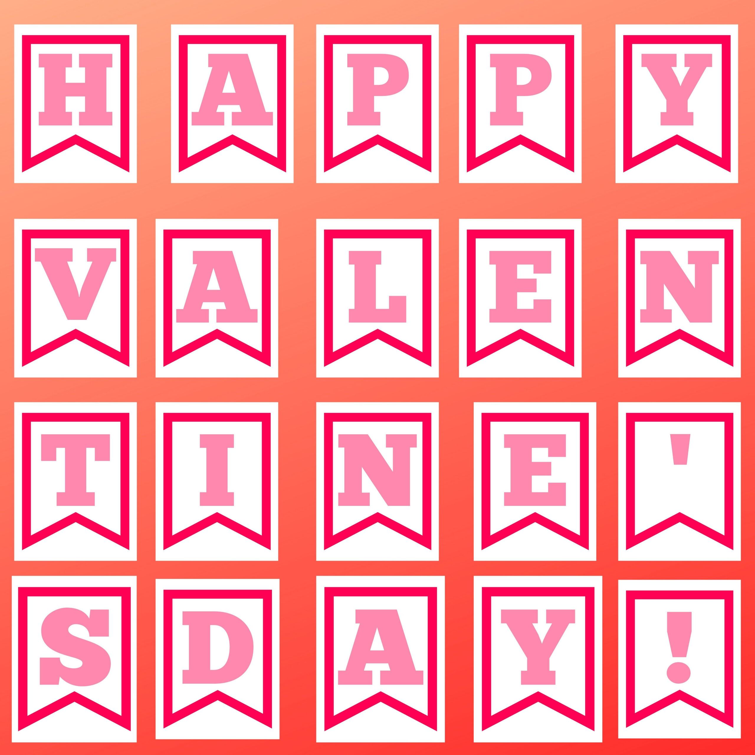 4 Easy Diy Valentine&amp;#039;S Day Printable Banners (Free!) - The throughout Free Printable Happy Valentines Day Banner Printable