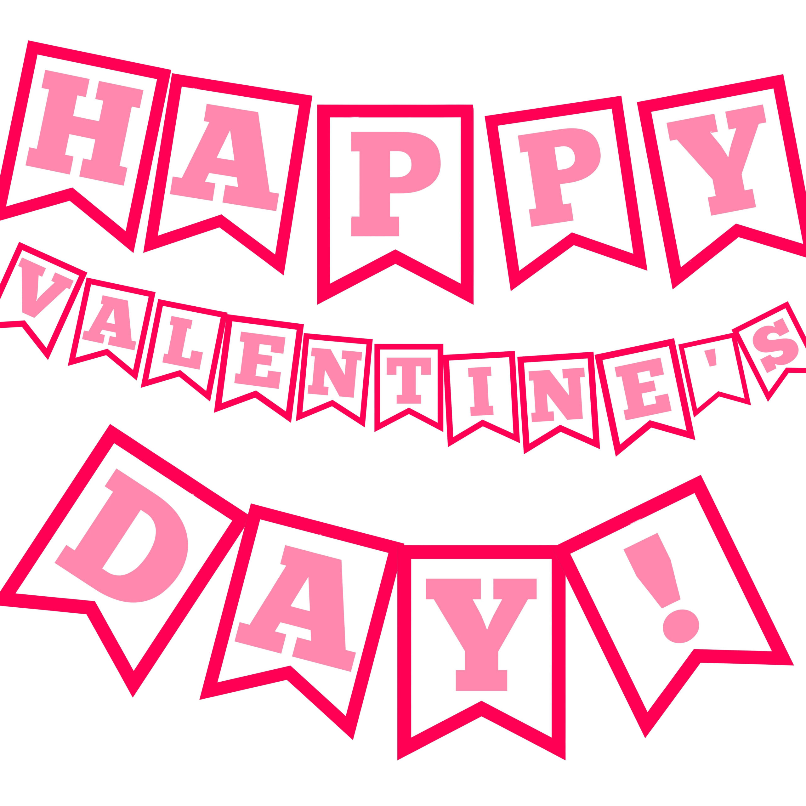 4 Easy Diy Valentine&amp;#039;S Day Printable Banners (Free!) - The with regard to Free Printable Happy Valentines Day Banner Printable