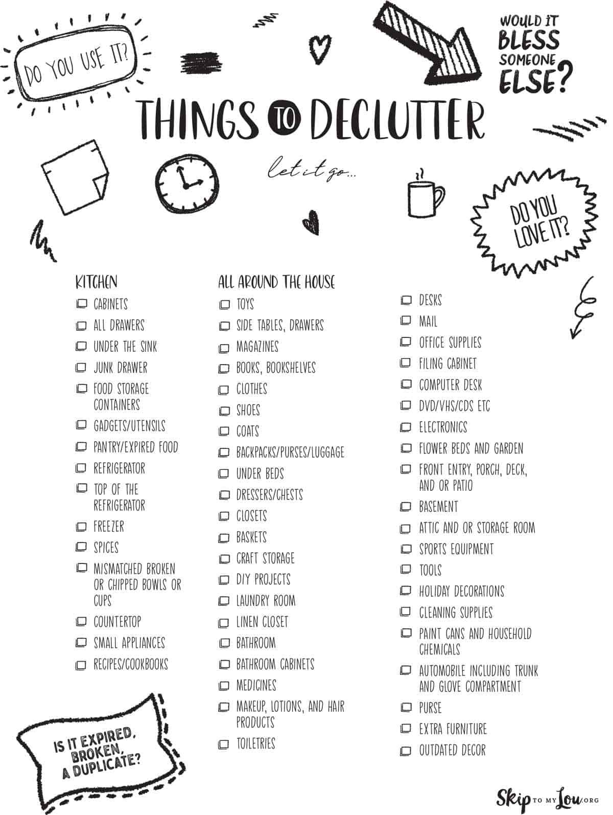 40 Bags In 40 Days | Skip To My Lou within 40 Bags in 40 Days Printable