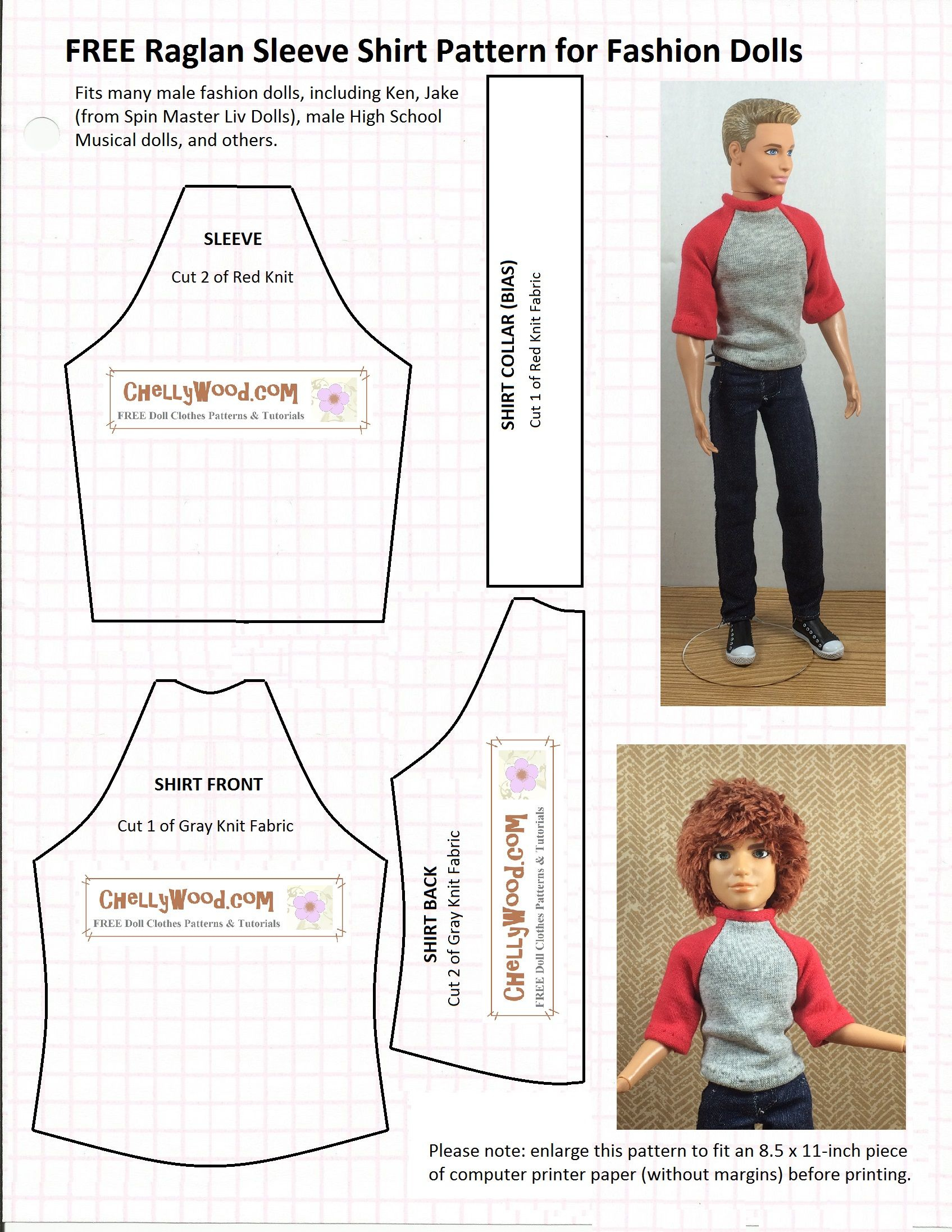 48 Barbie And Ken Patterns Ideas | Clothing Patterns Free, Doll in Free Printable Sewing Patterns For Ken Doll Clothes