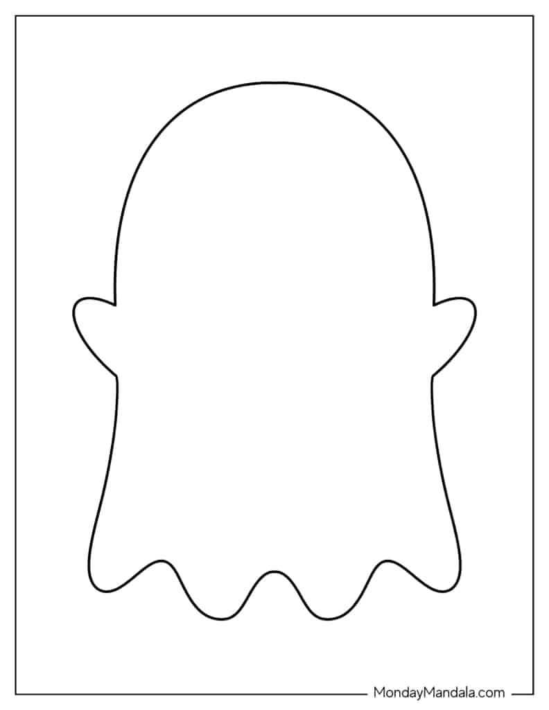 48 Ghost Templates (Free Pdf Printables) with regard to Ghost Template Free Printable