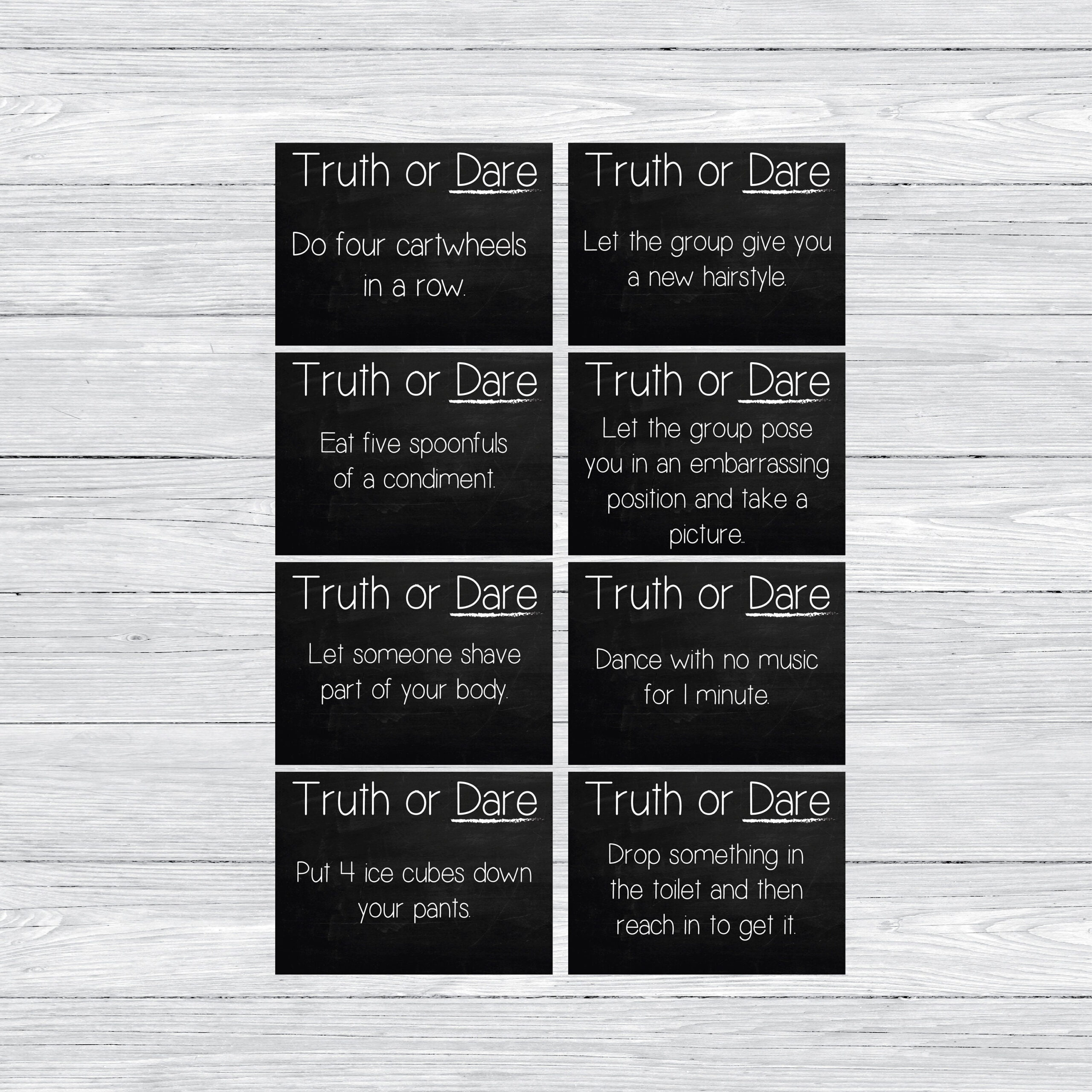 48 Printable Truth Or Dare Cards, Truth Or Dare Party Cards throughout Printable Truth Or Dare Cards For Adults