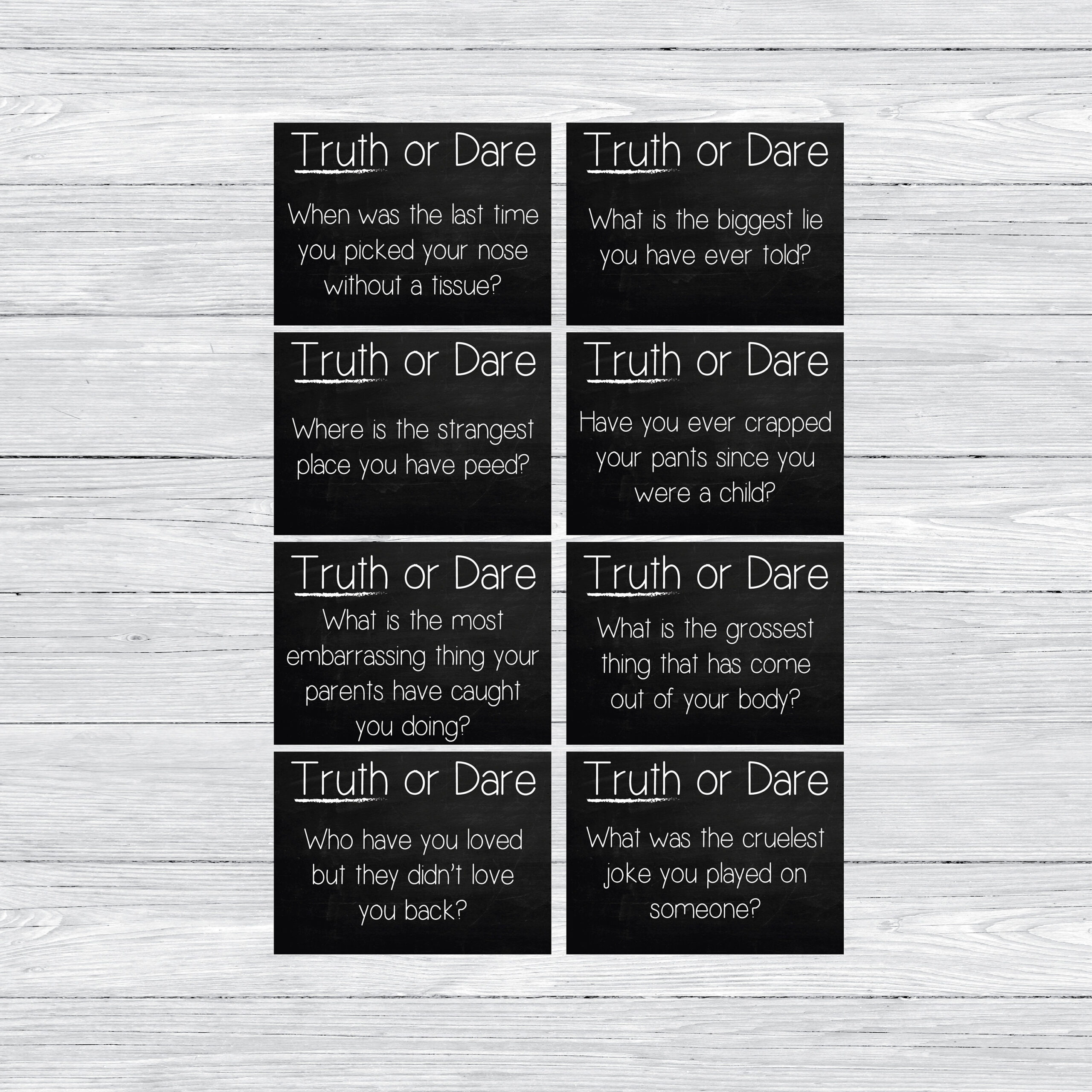 48 Printable Truth Or Dare Cards, Truth Or Dare Party Cards within Printable Truth Or Dare Cards For Adults