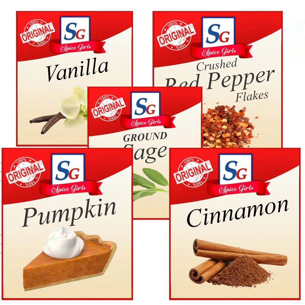 5 Spice Labels, Sublimation, Design For Group Costume - Etsy Canada intended for Downloadable Free Printable Mccormick Spice Labels