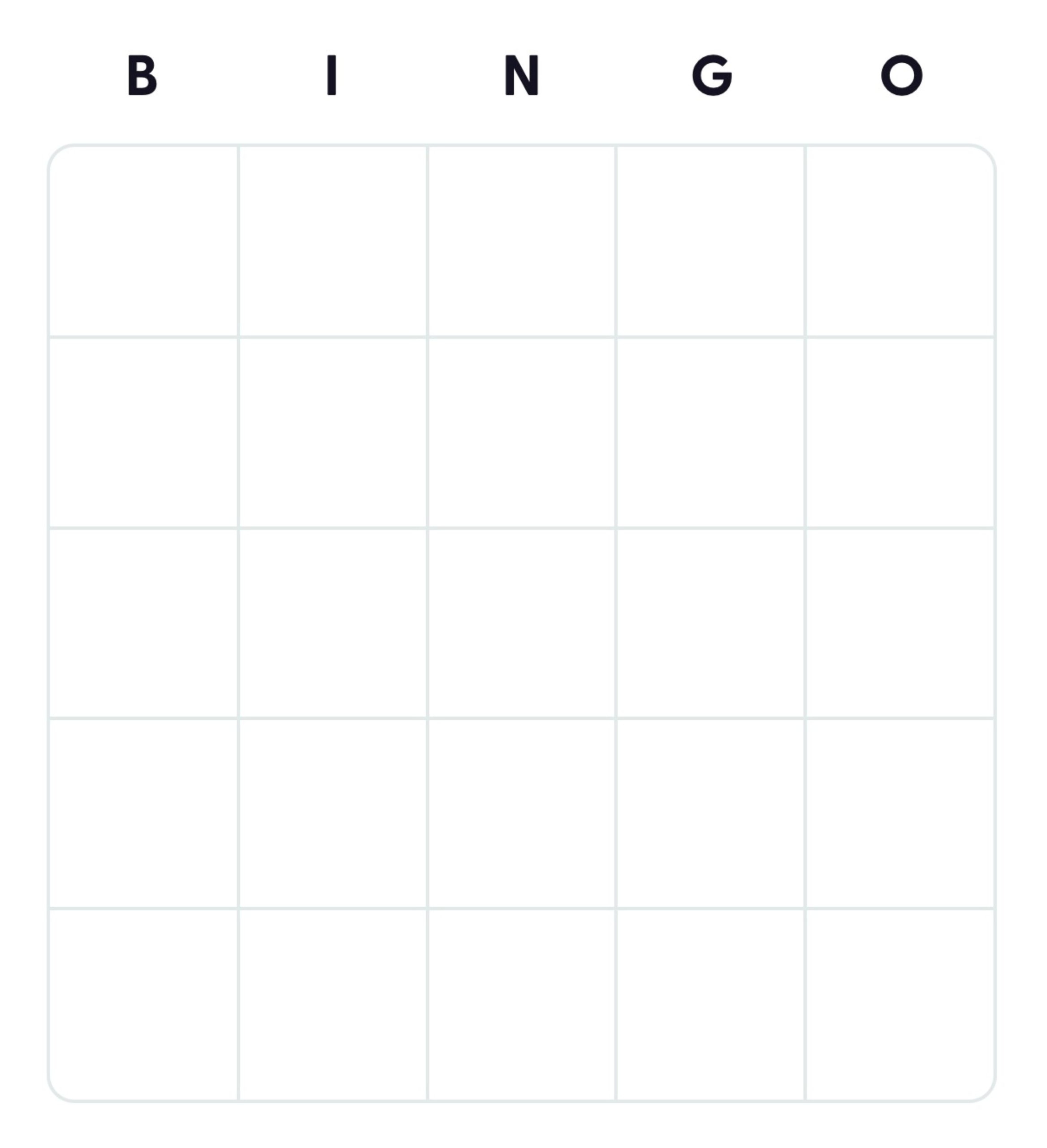50+ Free Printable Blank Bingo Card Templates - Bingo Card Creator for Free Printable Bingo Card Maker