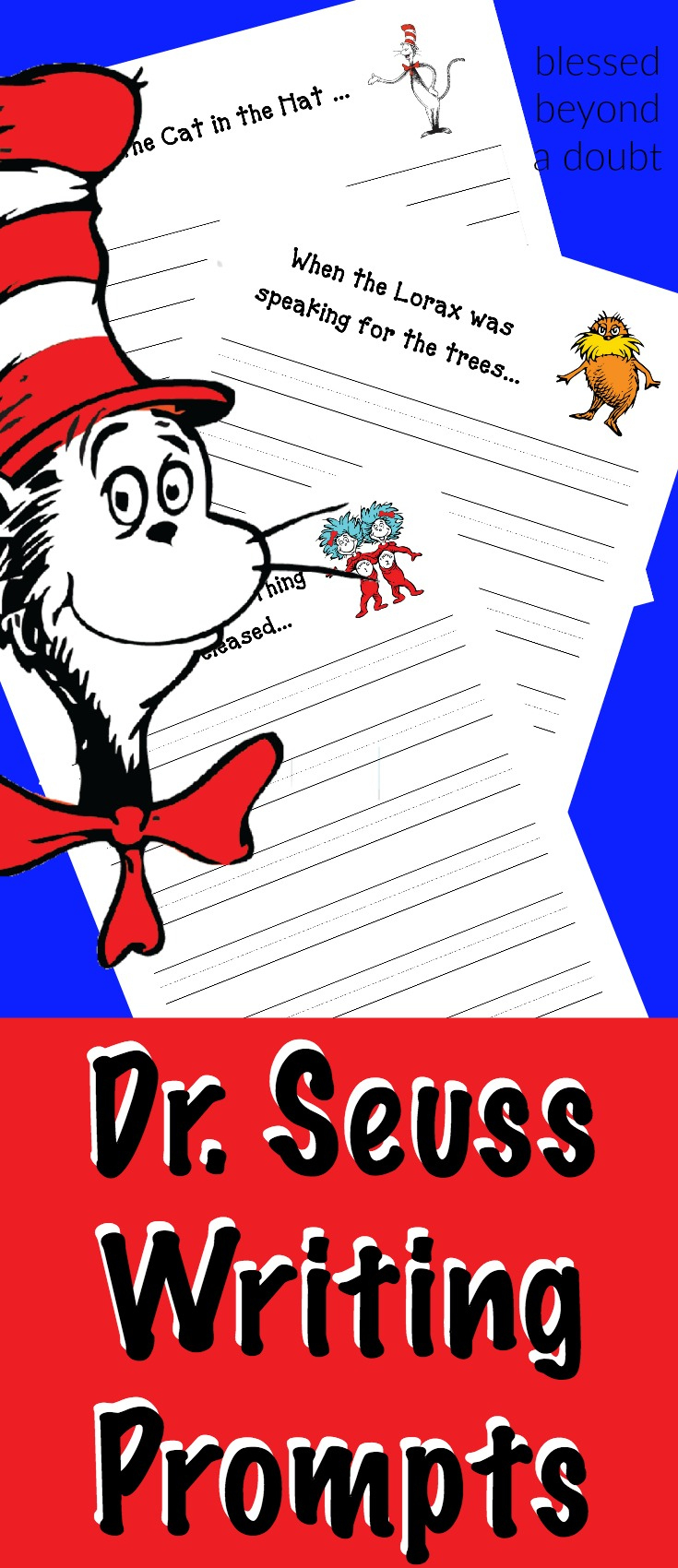 6 Free Dr. Seuss Writing Prompts - Blessed Beyond A Doubt pertaining to Printable Dr Seuss Writing Prompt