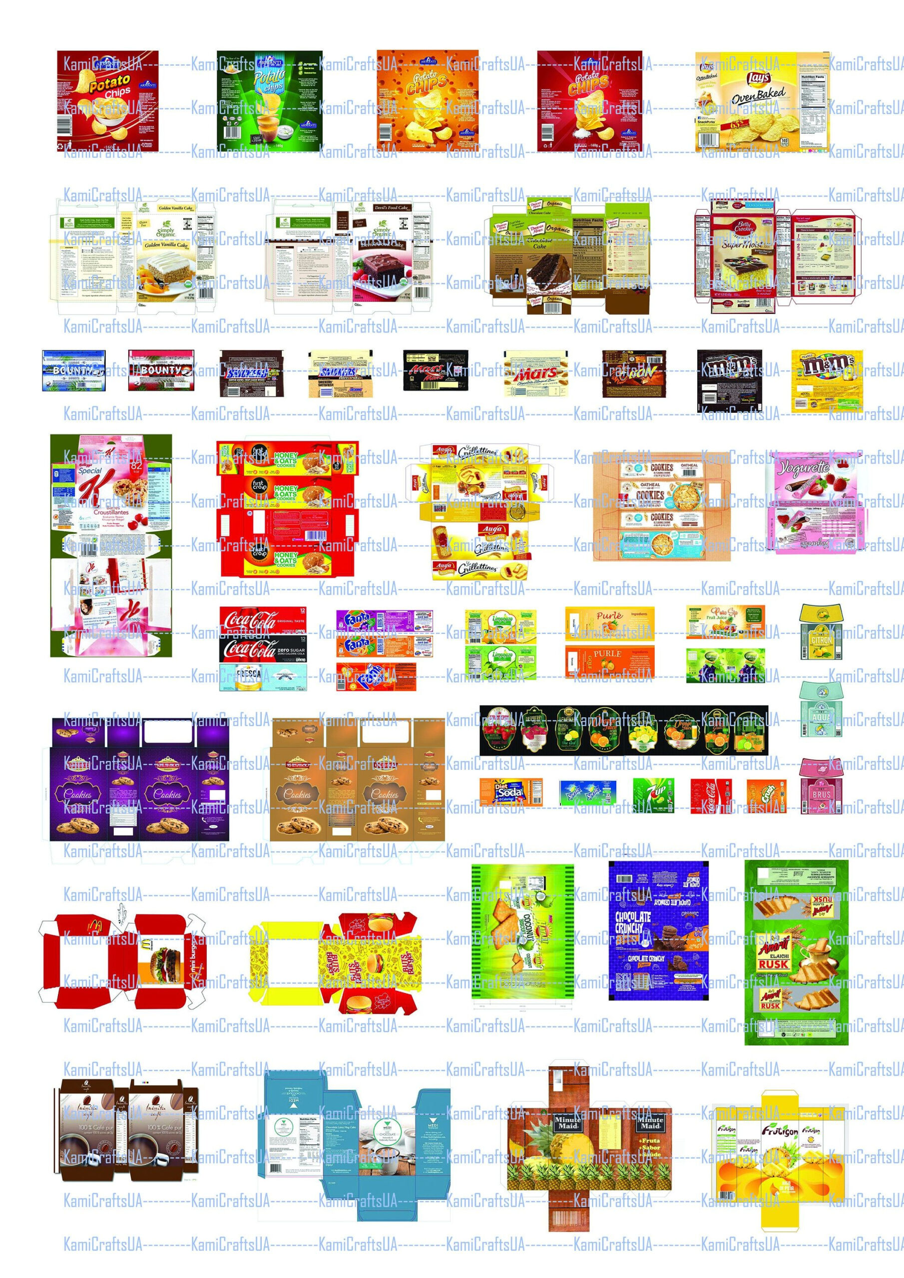 60 Printable Miniature Food Packaging For Miniature Dollhouse 1:12 with regard to Free 1 12 Scale Printables Food