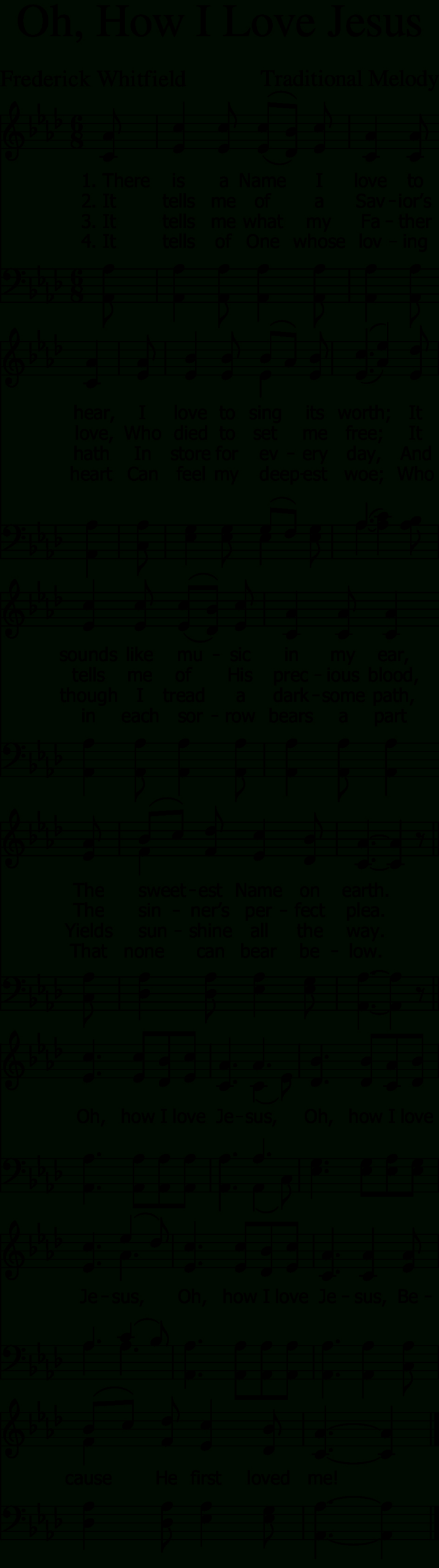 6085: Oh, How I Love Jesus | Mobile Hymns for Oh How I Love Jesus Lyrics Printable