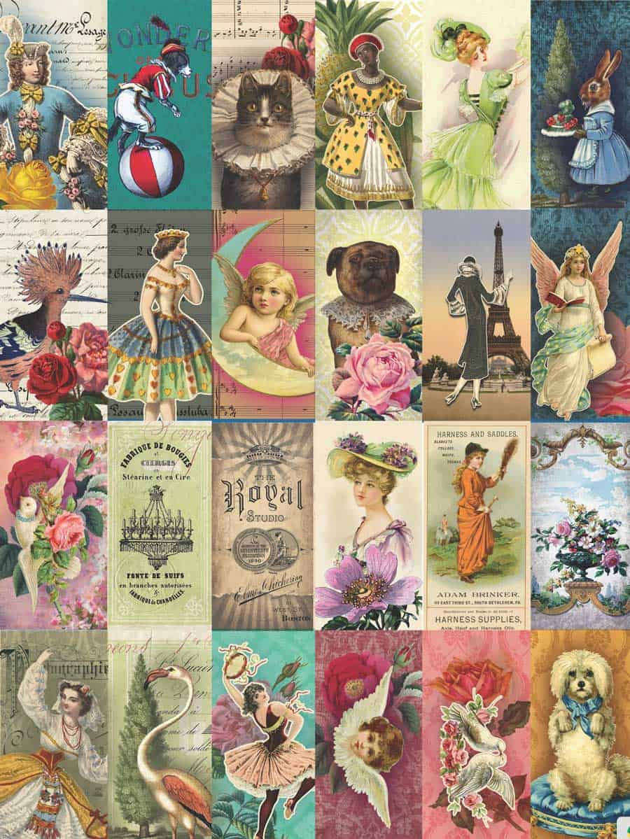 7 Free Creative Collage Sheet Printables For Decoupage Tissue within Free Printable 3d Decoupage Sheets