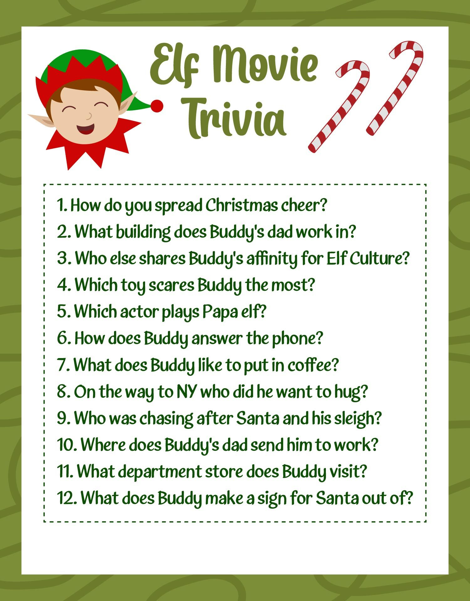 70 Christmas Party Ideas | Christmas Games, Christmas Party Games with regard to Elf Movie Trivia Questions Printable