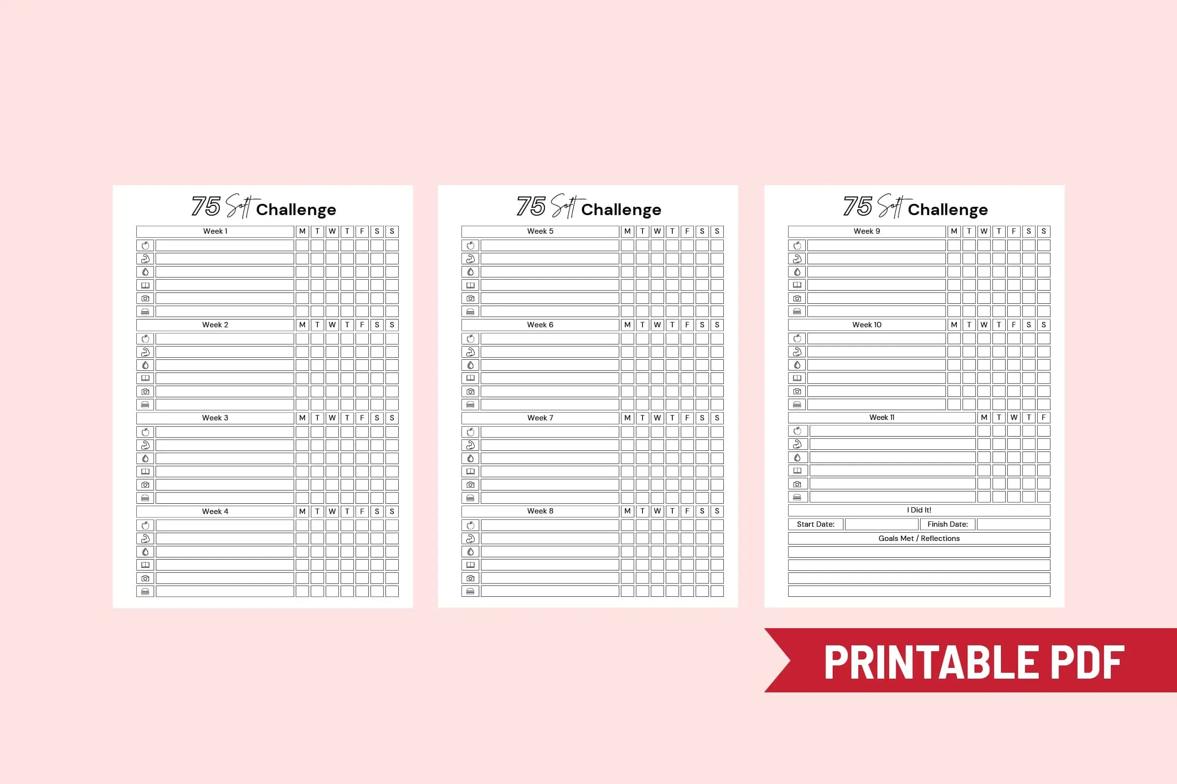 75 Day Soft Challenge Printable Free | Snapybiz for 75 Soft Challenge Printable Free Download