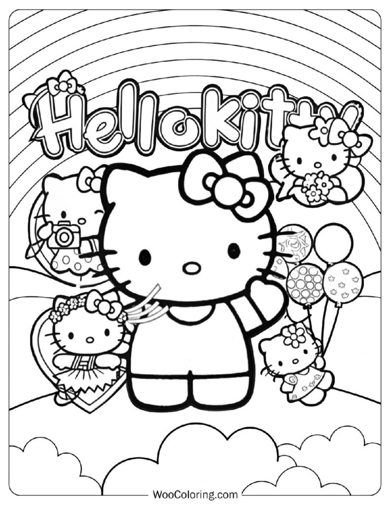 76 Hello Kitty Coloring Pages (Free Pdf To Print) | Woo Coloring with regard to Free Printables Hello Kitty