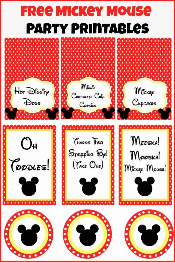8 Mickey And Minnie Mouse Party Ideas | Minnie Mouse Party, Mickey regarding Mickey Mouse Party Free Printables