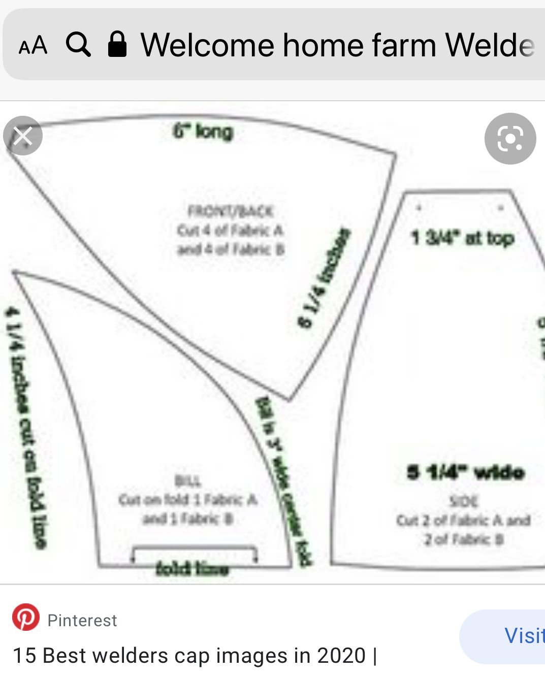 8 Welder&amp;#039;S Hats Ideas | Cap Patterns, Welding Cap Pattern, Welding throughout Free Printable Welders Cap Pattern