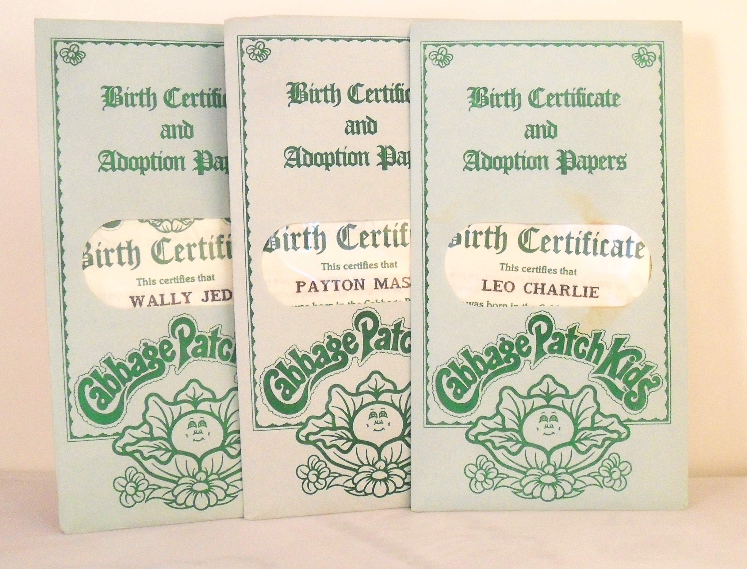 80&amp;#039;S Cabbage Patch Kid Birth Certificates &amp;amp; Adoption Papers | 80&amp;#039;S regarding Free Printable Cabbage Patch Birth Certificate