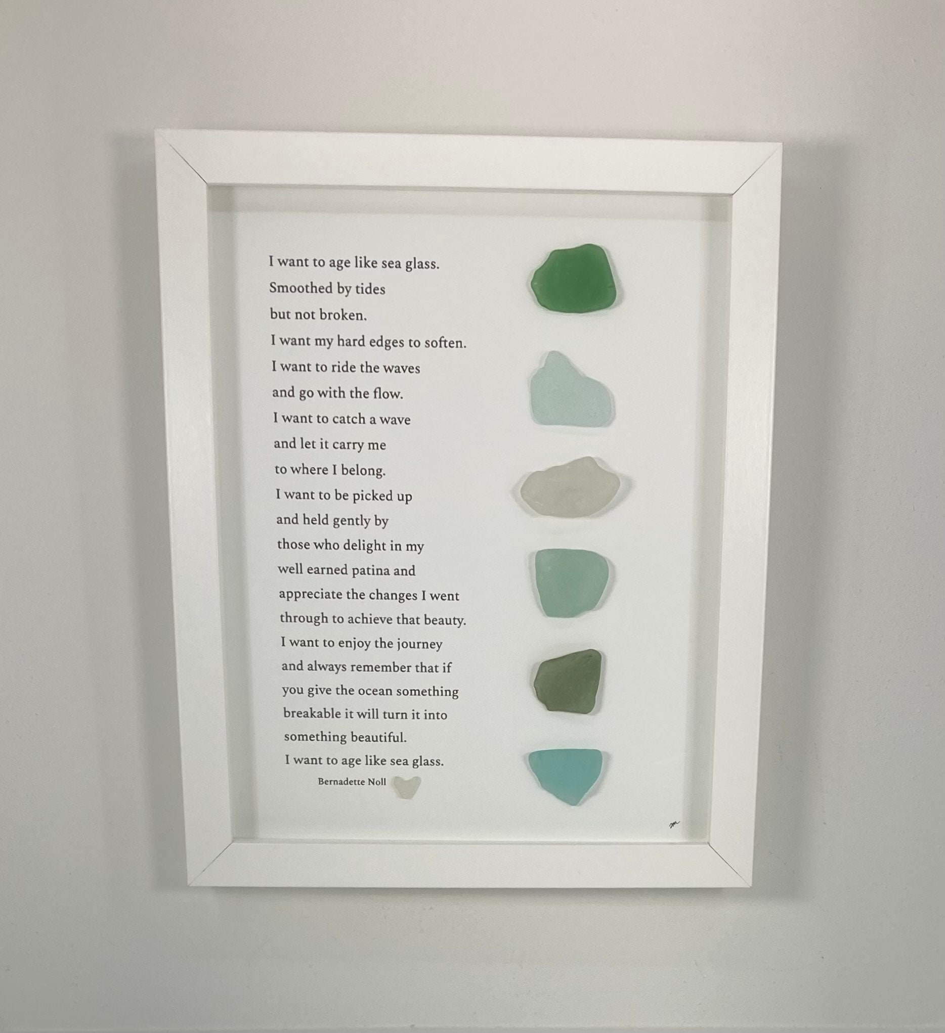 8X10 Sea Glass Poem Art, &amp;quot;I Want To Age Like Sea Glass inside I Want To Age Like Sea Glass Printable