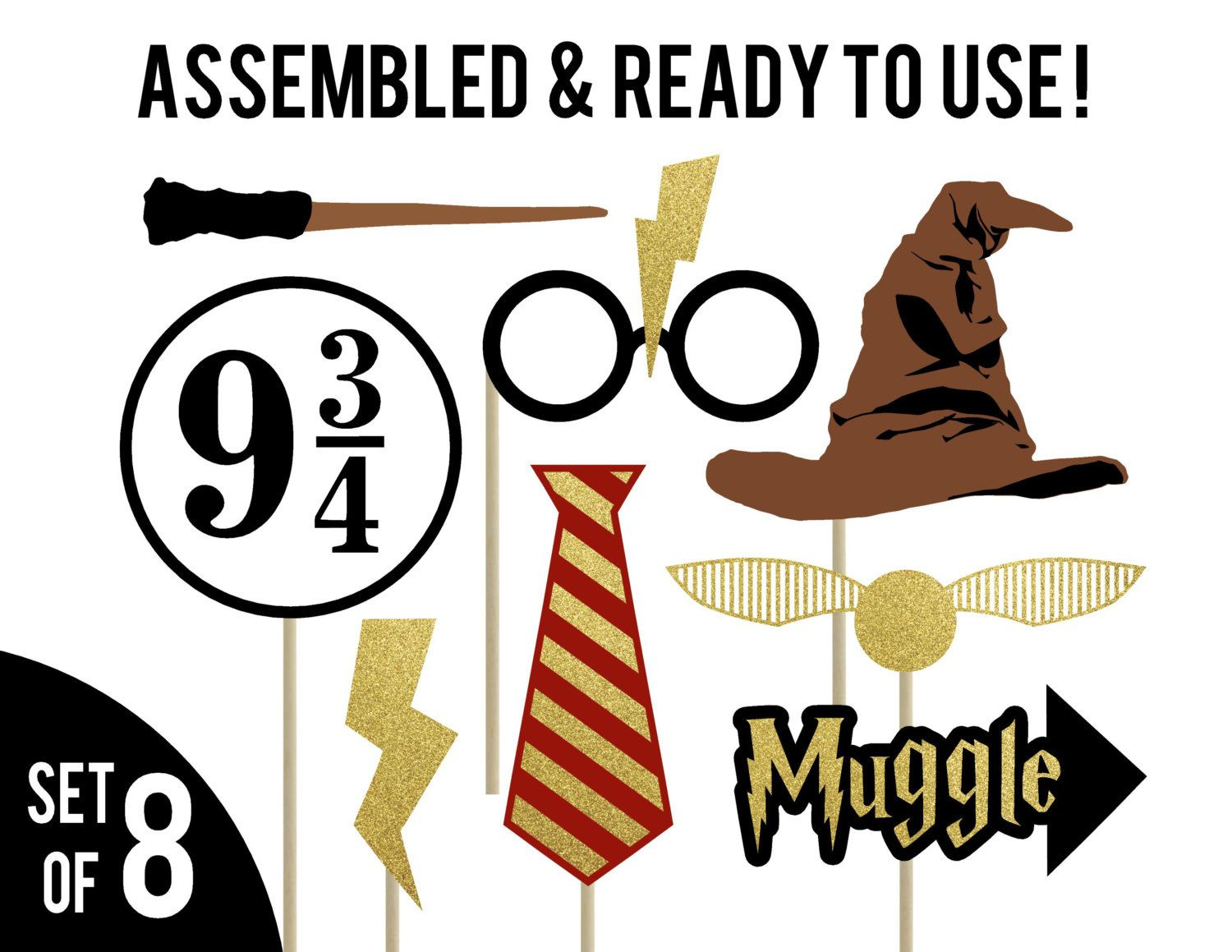 9 Ideias De Harry Potter | Festa Harry Potter, Decoraçao Harry for Harry Potter Photo Booth Props Printable Free