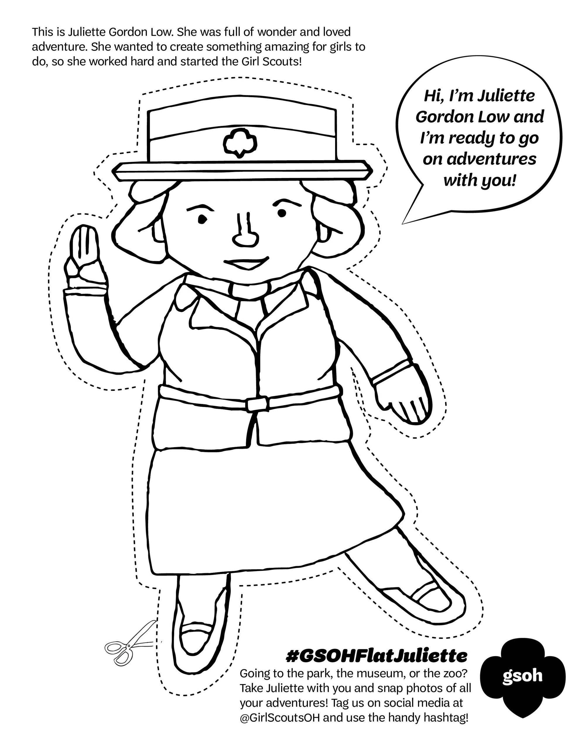9 Juliette Gordon Low Ideas | Girl Scout Activities, Brownie Girl with Juliette Gordon Low Printable