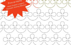 A Set Of 2 Print-At Home Pdf Paper Pantographs For Hand-Guided with regard to Free Quilting Pantographs For Beginners Printable