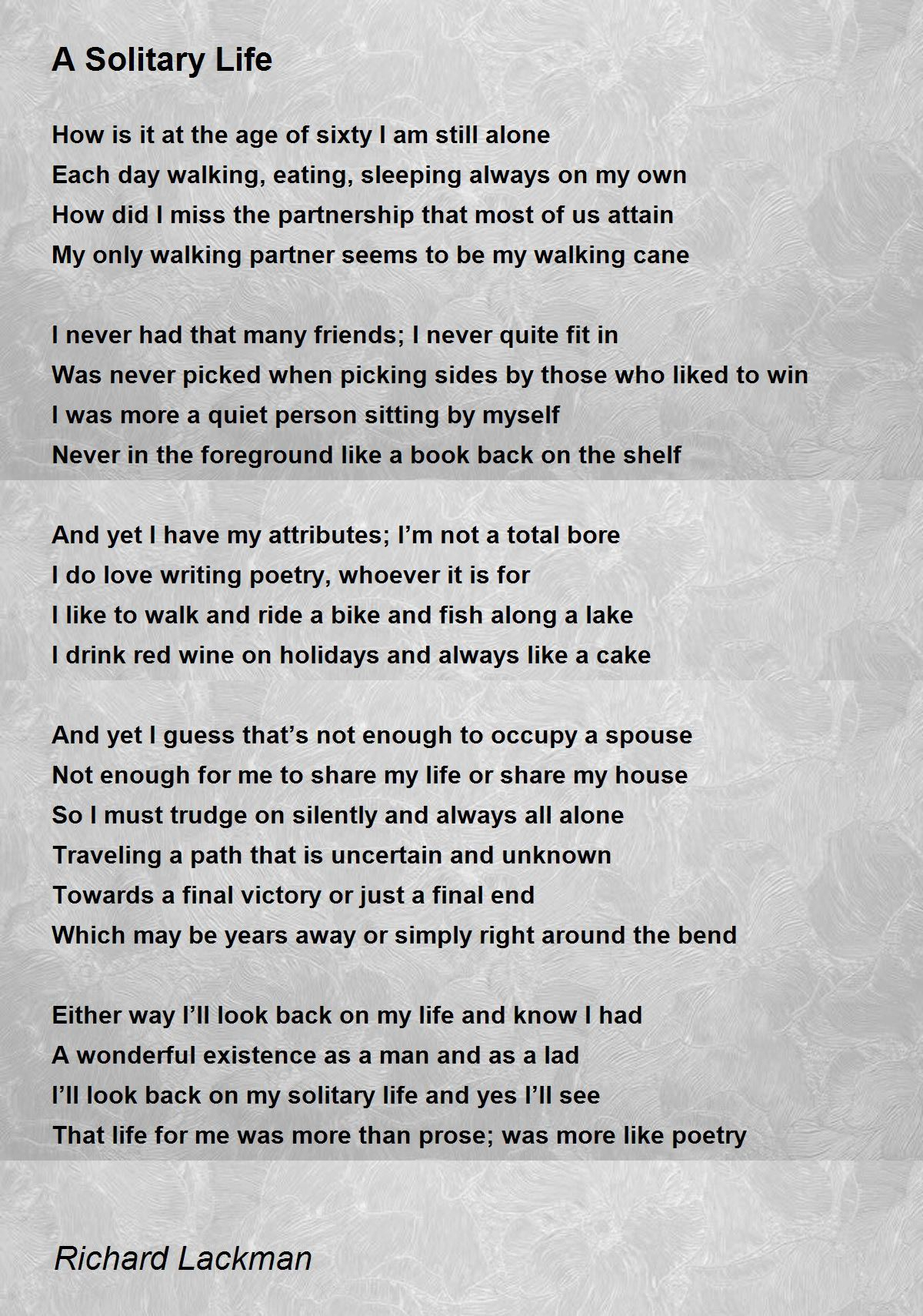 A Solitary Life - A Solitary Life Poemrichard Lackman with regard to One Solitary Life Poem Printable