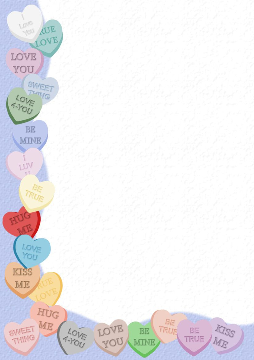 A4 Valentines Day Holiday Stationery Pg. 1 - Worksheets Library pertaining to Free Printable Valentine Stationery Borders