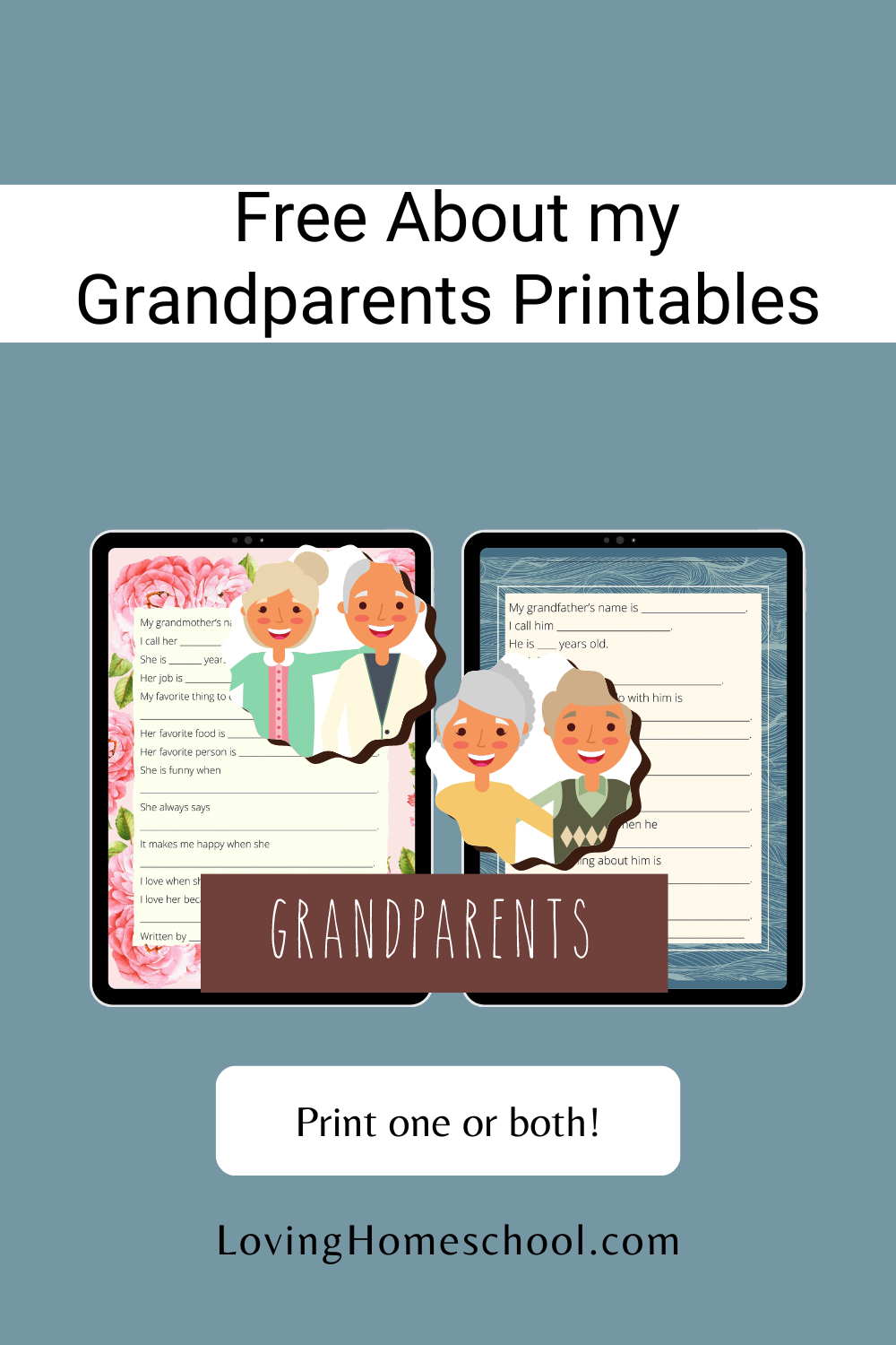 About My Grandparent Printables - Lovinghomeschool throughout All About My Grandparents Printable