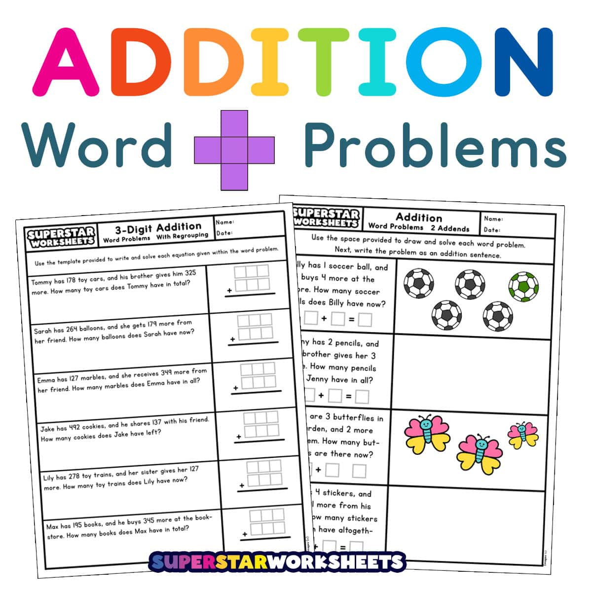 Addition Word Problems - Superstar Worksheets regarding Simple Word Problem Addition Worksheet