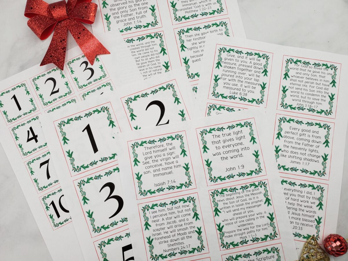 Advent Calendar Bible Verses (Free Printables!) - Leap Of Faith intended for Free Printable Advent Calendar Bible Verses