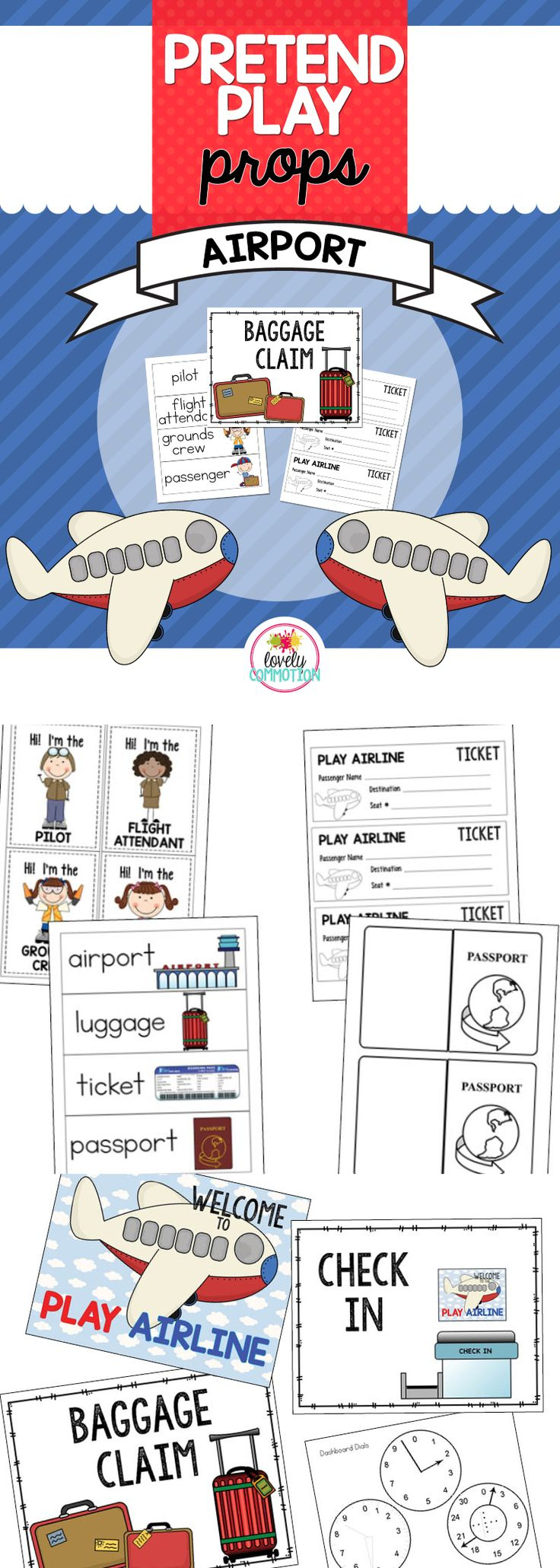 Airport Dramatic Play Center For Preschool pertaining to Airport Dramatic Play Free Printables