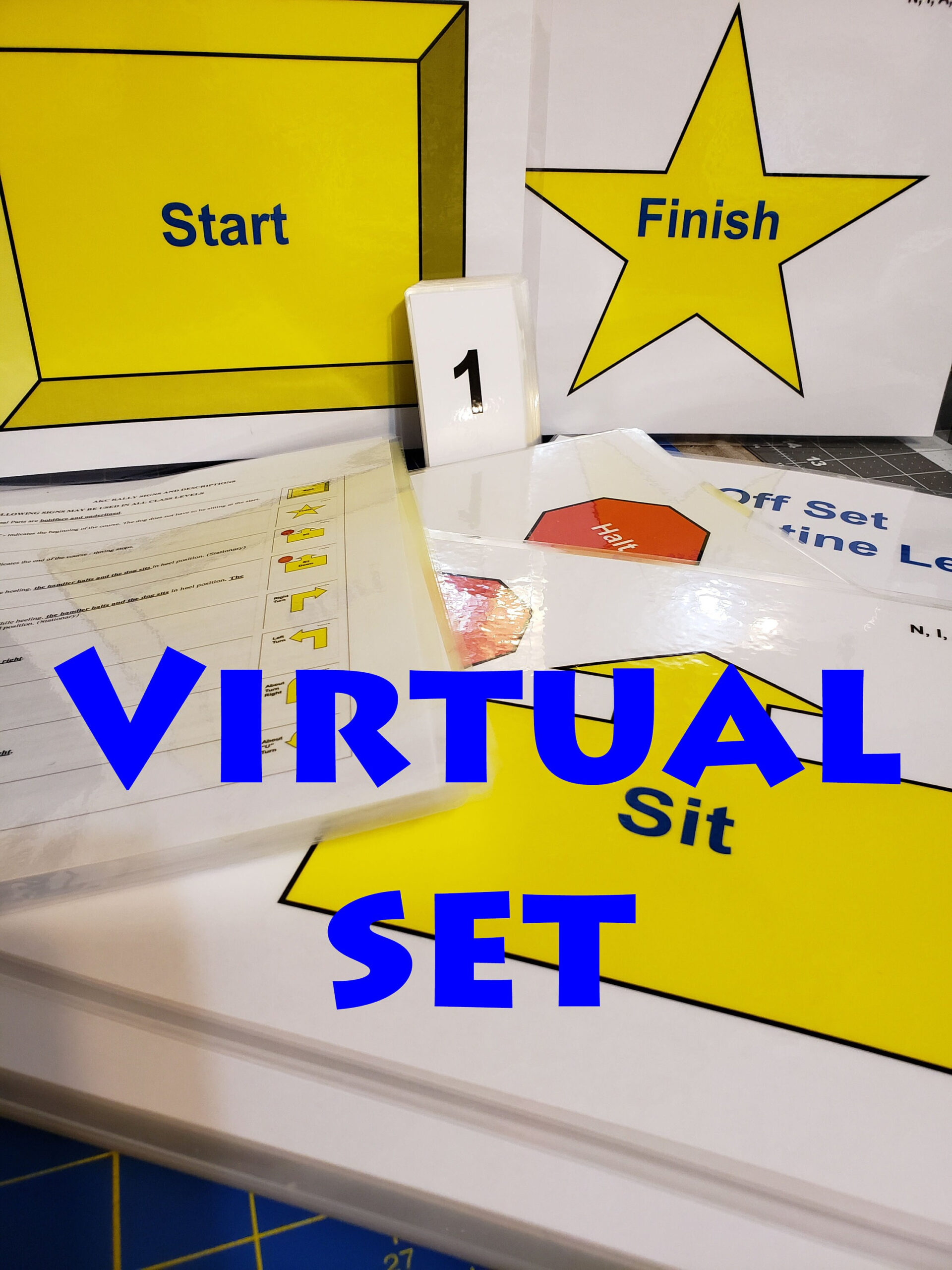 Akc Rally Signs Akc&amp;#039;S Virtual Novice Class Only Laminated Set - Etsy within Free Printable Akc Rally Signs