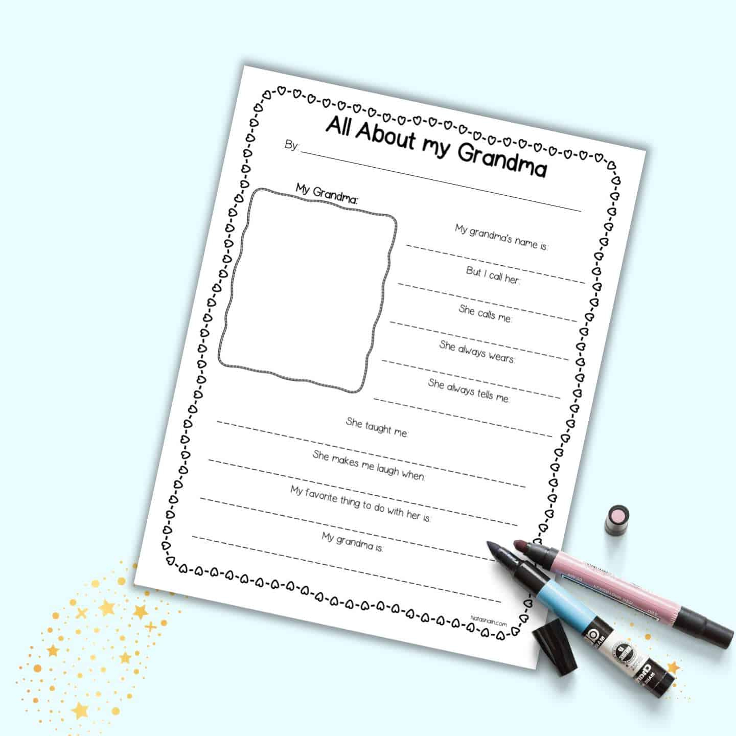 All About My Grandma Free Printable - The Artisan Life intended for All About My Grandma Printable Free