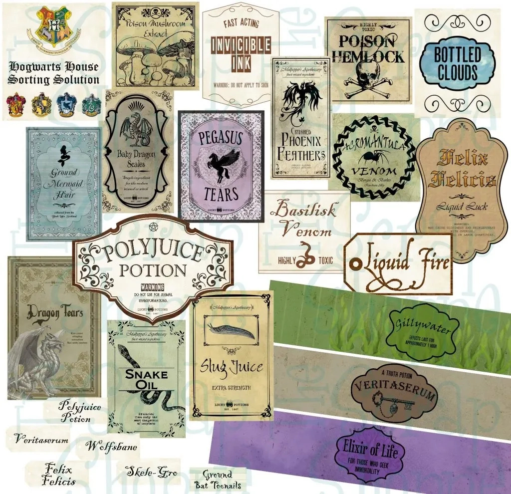 All Things Harry Potter - The Scrap Shoppe - Parties for Harry Potter Labels Printable Free
