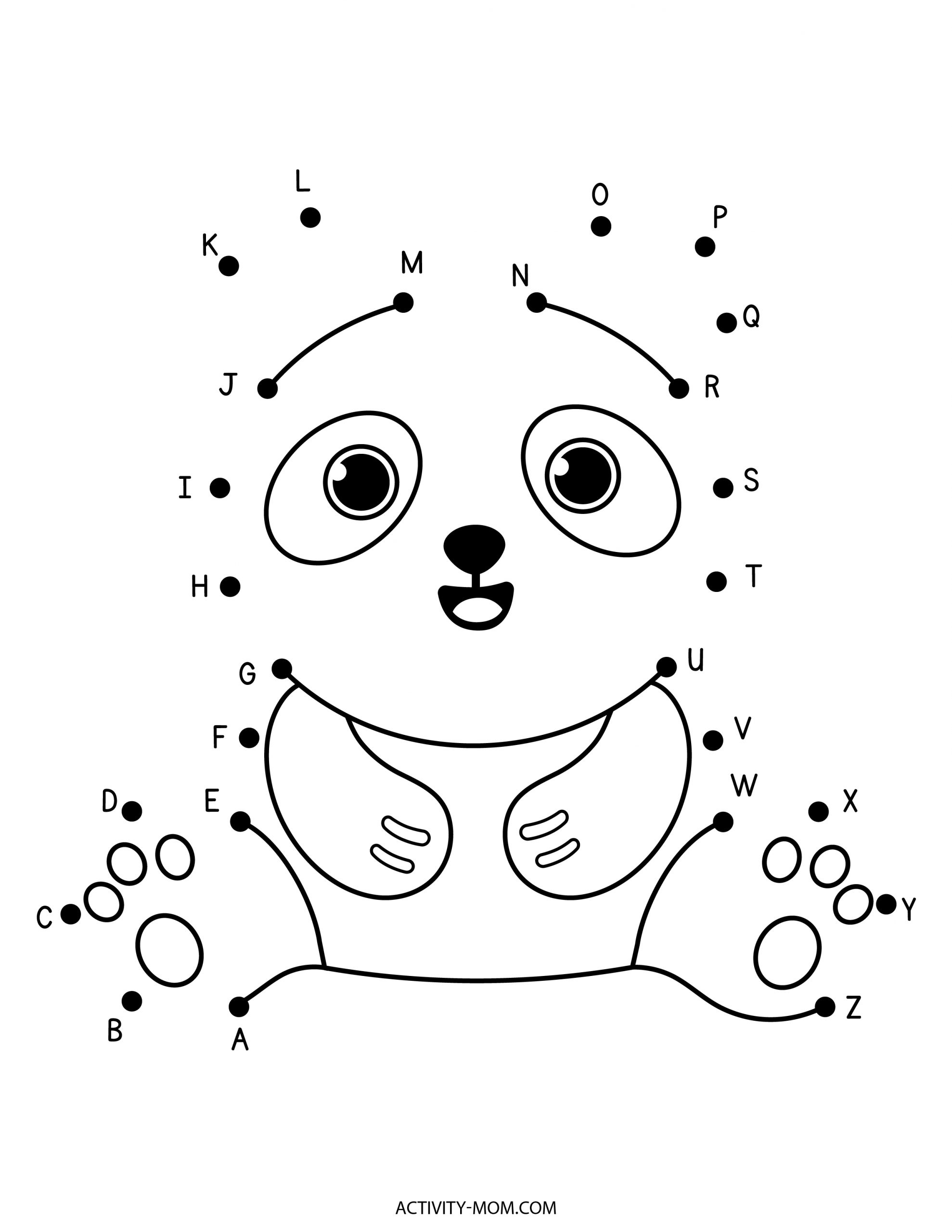 Alphabet Dot To Dot Worksheets (Free Printable) - The Activity Mom for Free Alphabet Dot to Dot Printables