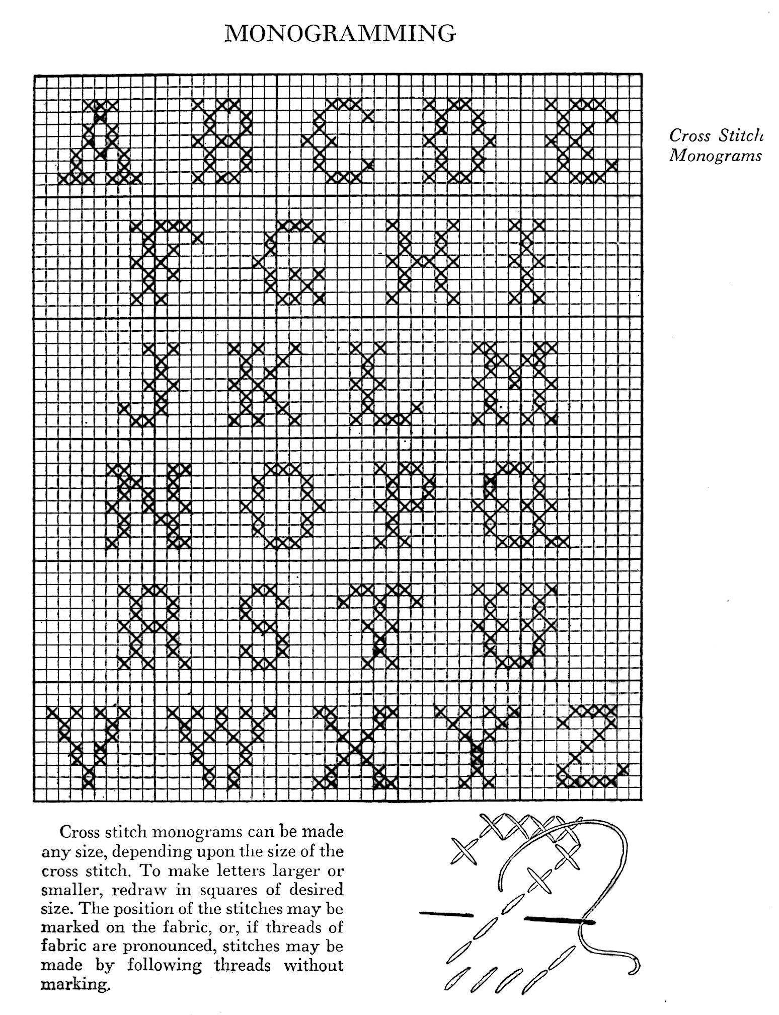 Alphabet In Cross Stitch Archives - Vintage Crafts And More pertaining to Cross Stitch Alphabet Patterns Free Printable