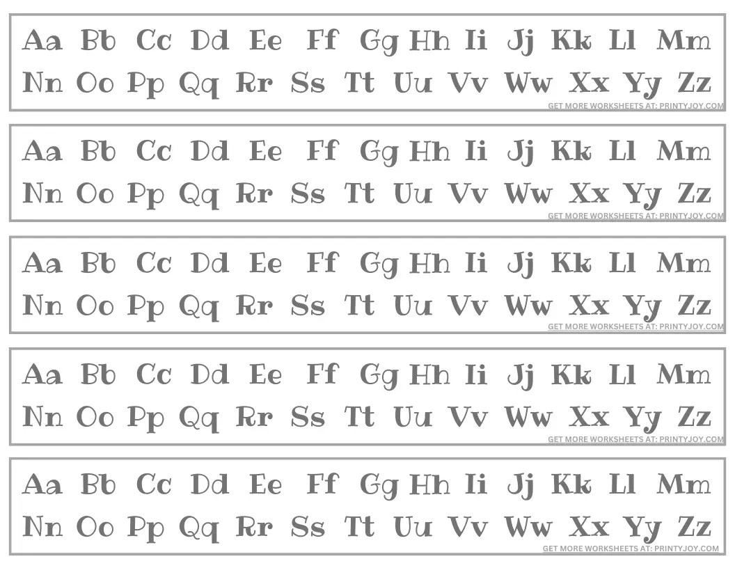 Alphabet Strips Free Printable - Printable Party Favors with regard to Free Printable Alphabet Strip For Desk