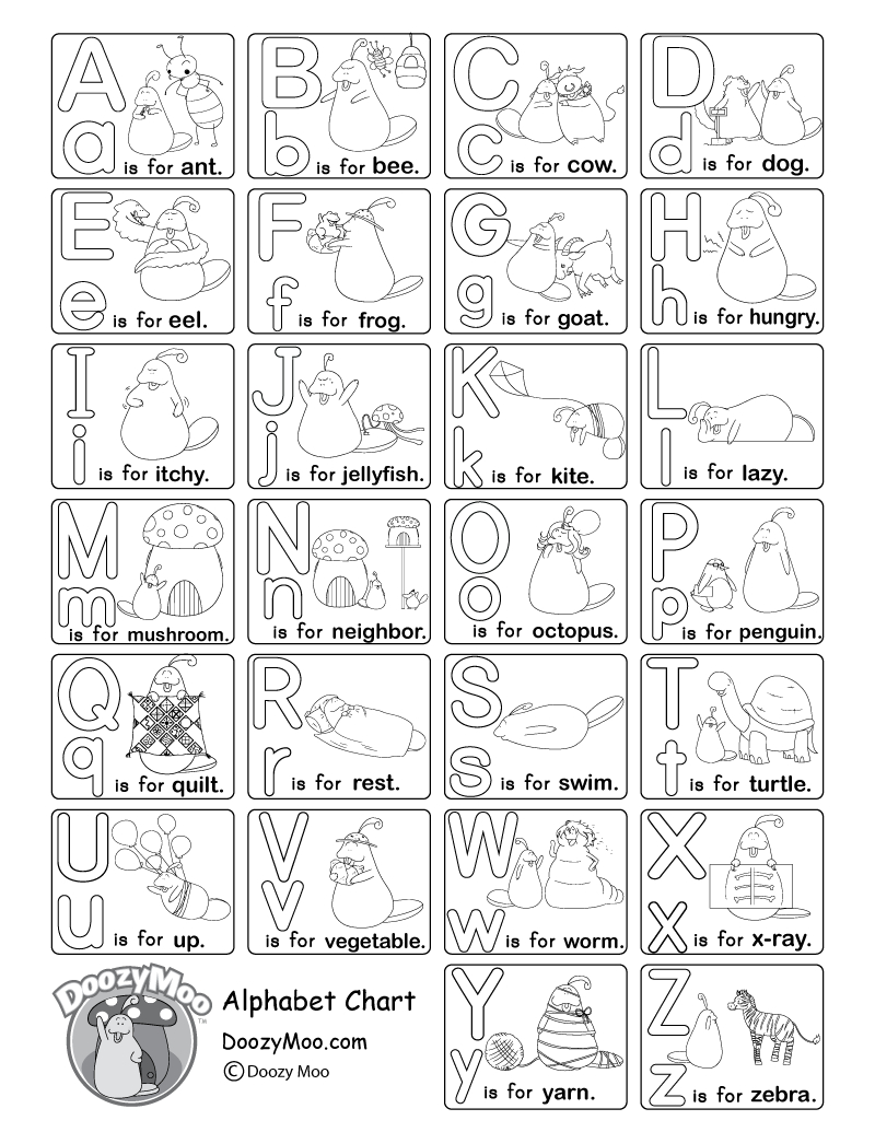 Alphabet Worksheets (Free Printables) - Doozy Moo inside Abc Booklets Free Printables