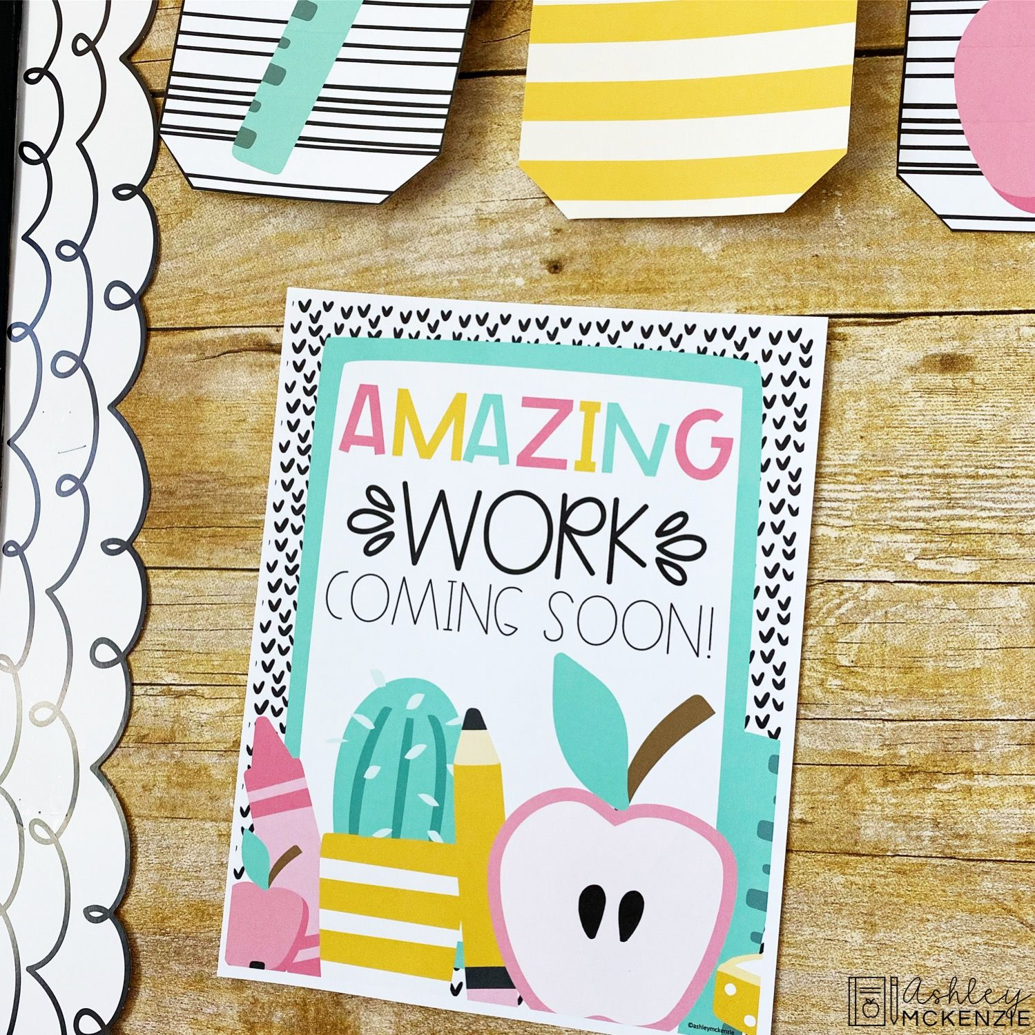 Amazing Work Classroom Posters Freebie - Ashley Mckenzie Decor with regard to Amazing Work Coming Soon Printable