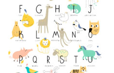 Animal Alphabet Print – Educational Kids Poster | Desenio Uk throughout Printable Animal Alphabet Letters