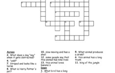 Animal Crossword Puzzle – Wordmint with regard to Easy Crosswords Printable
