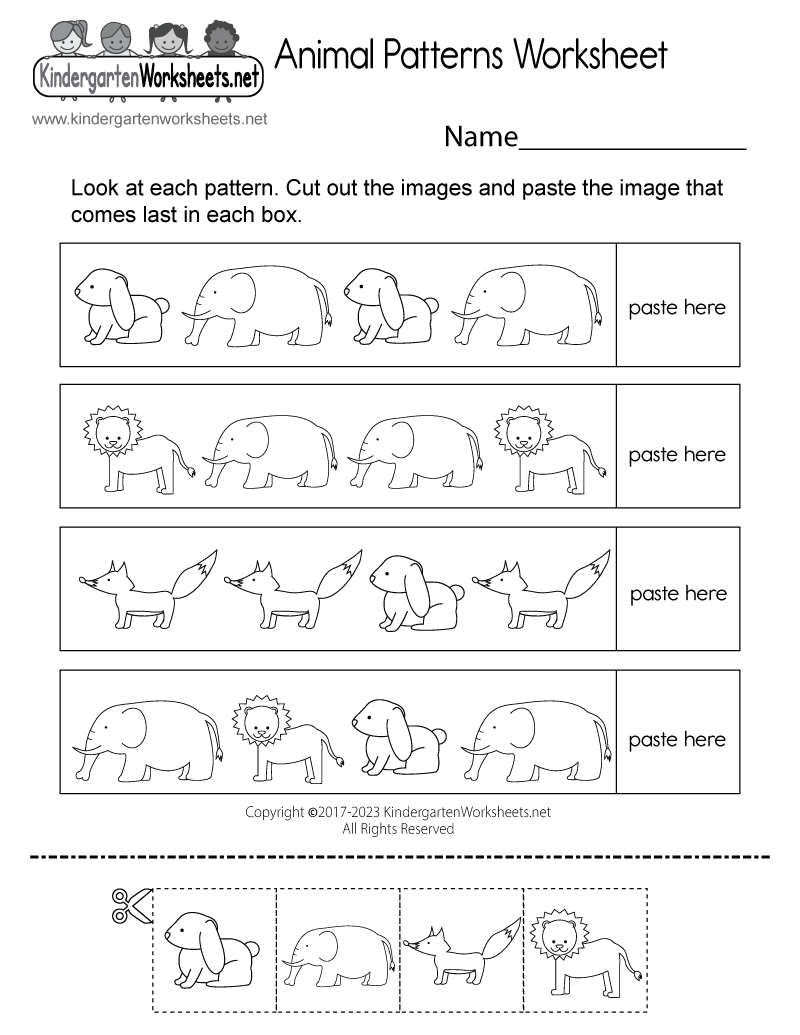 Animal Patterns Worksheet - Free Printable, Digital, &amp;amp; Pdf with regard to Printable Animal Patterns Worksheet