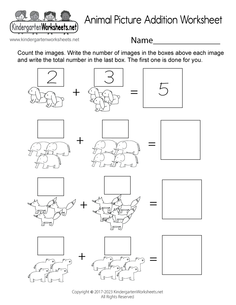 Animal Picture Addition Worksheet - Free Printable, Digital, &amp;amp; Pdf with regard to Animal Picture Addition Worksheet