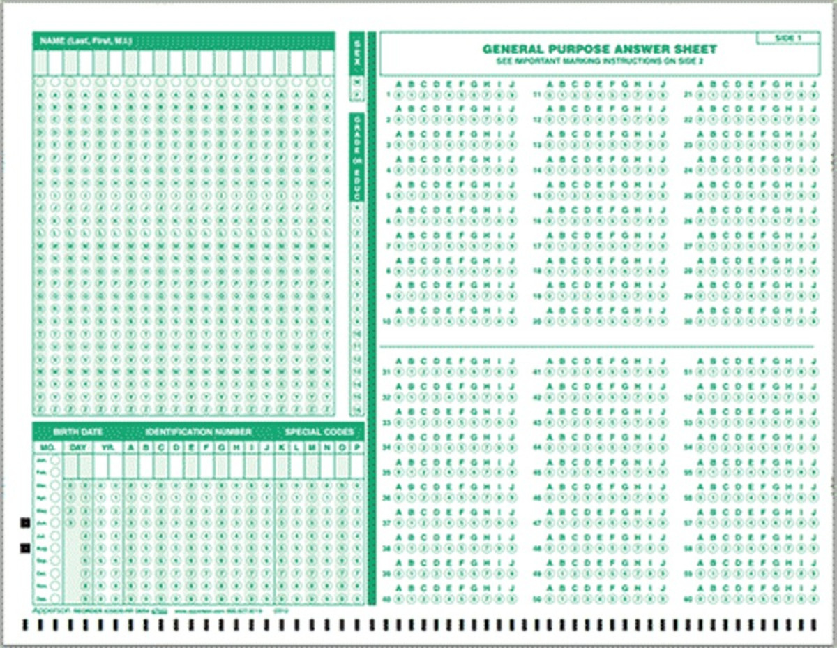 Apperson General Purpose Form 120 Q (25820) intended for Free Printable Scantron Sheet